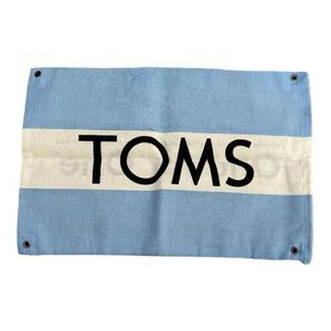 NWT TOMS Shoes Canvas Dust Bag Cloth Drawstring One for One - Sz 9.5" X 14"